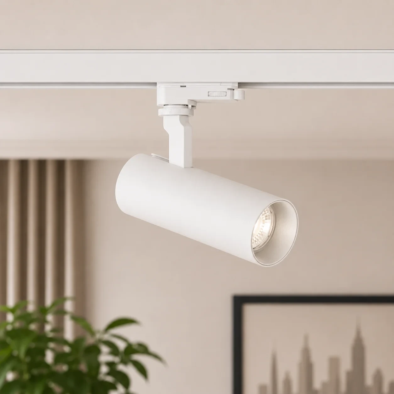 LED Trackspot, 25W, 2700K Warm Wit, Dimbaar, Wit