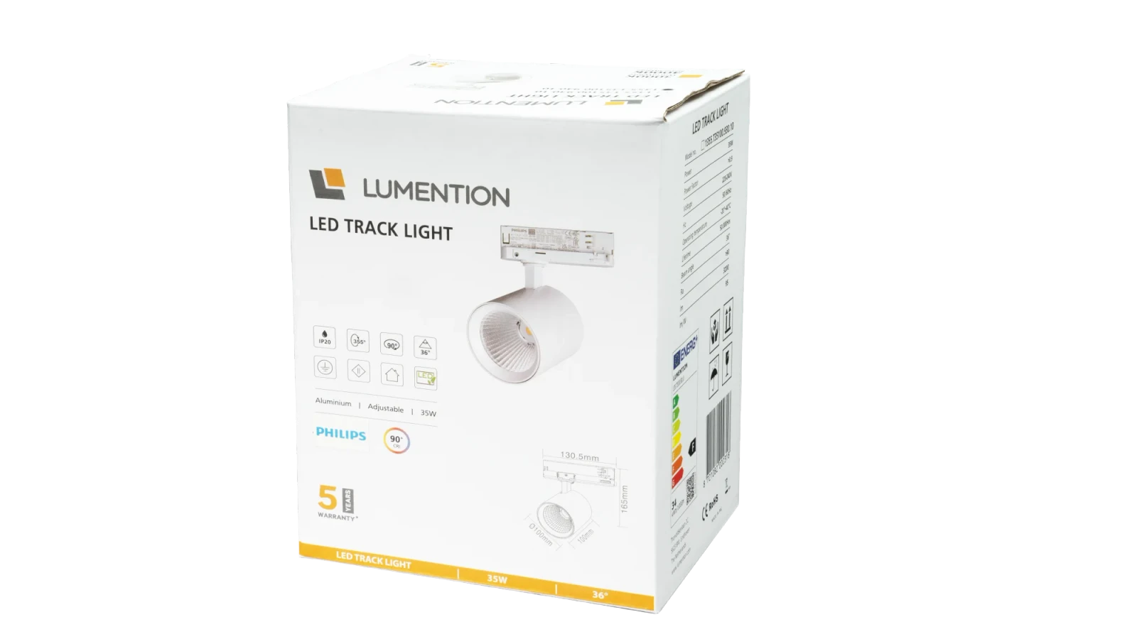 LED Trackspot, 35W, 4000K Neutraal Wit, Wit