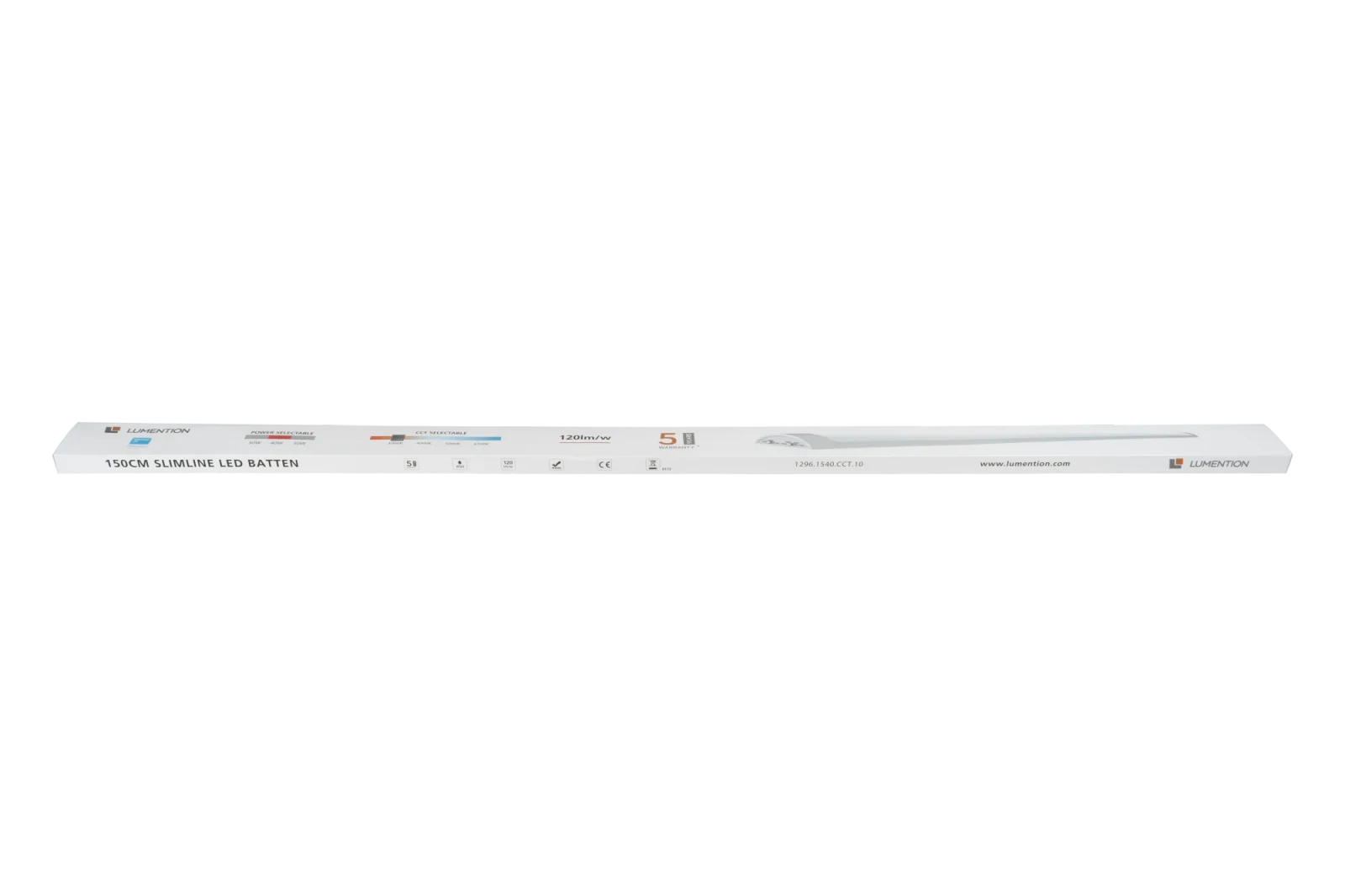 LED Batten, 150cm, 30W / 40W / 50W, 4CCT, 3000K/4000K/5000K/6500K, IP20, 120lm/W