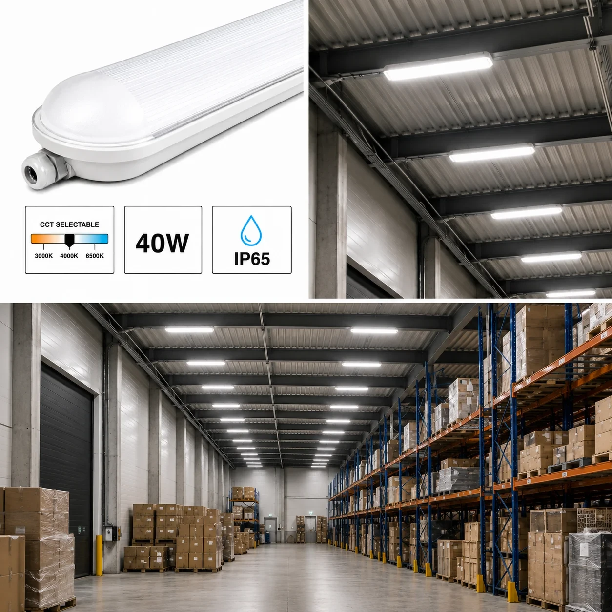 LED Waterdicht Armatuur Pro, 150 cm, 55W, CCT, IP65