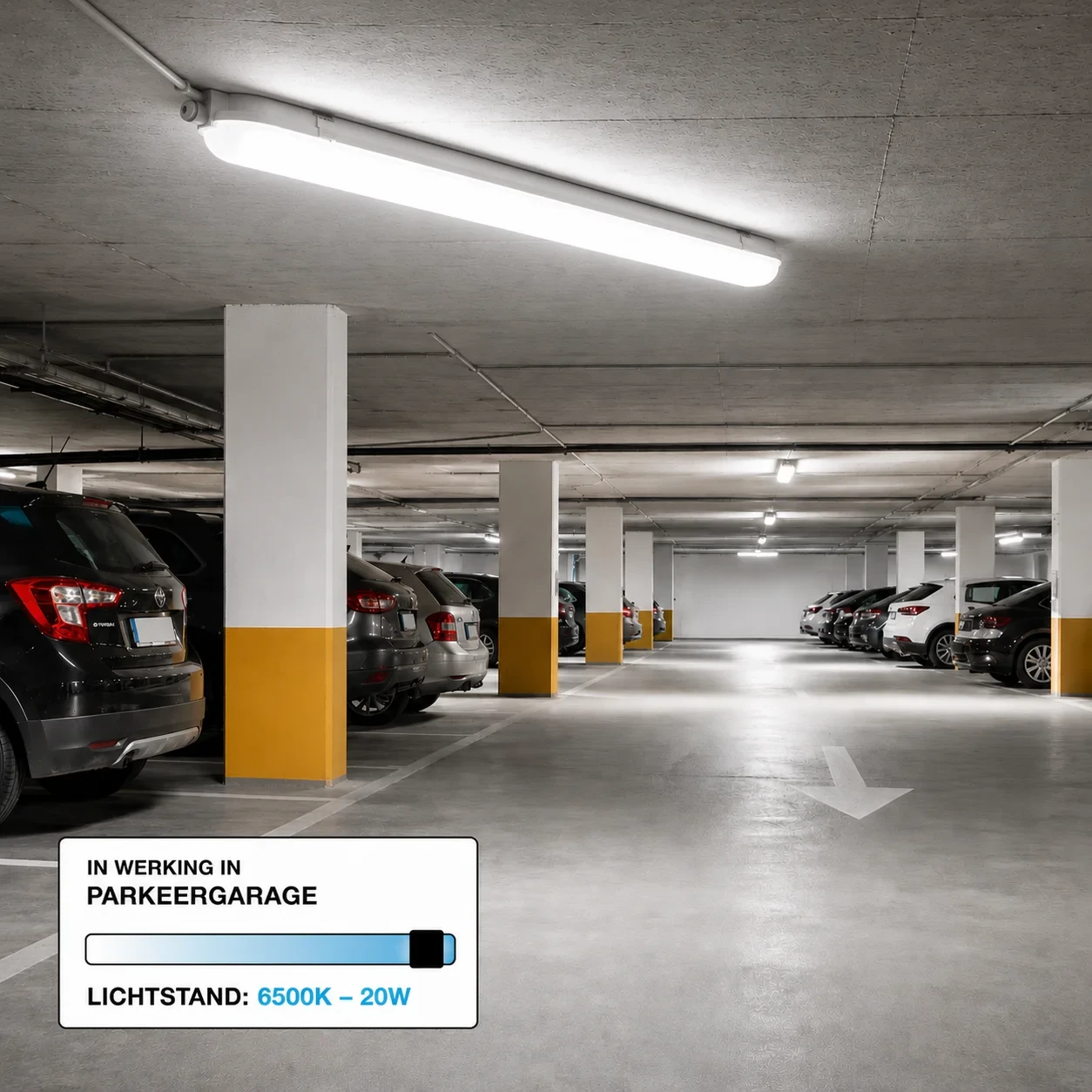LED Waterdicht Armatuur Pro+, 120 cm, 20W, CCT, IP65
