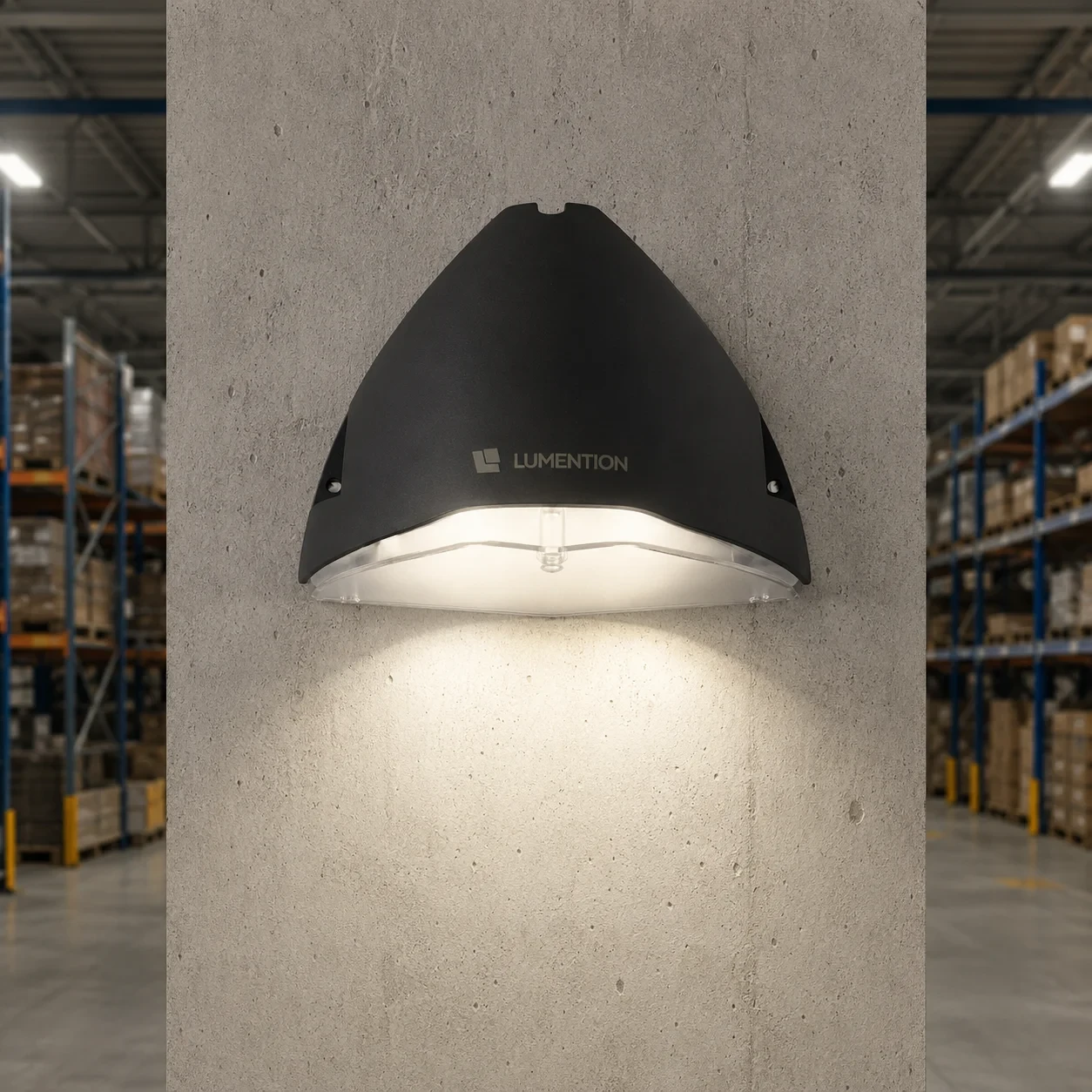LED Industriële Wandlamp met Bewegingssensor, 20W, 4000K, IP65, IK10, Zwart