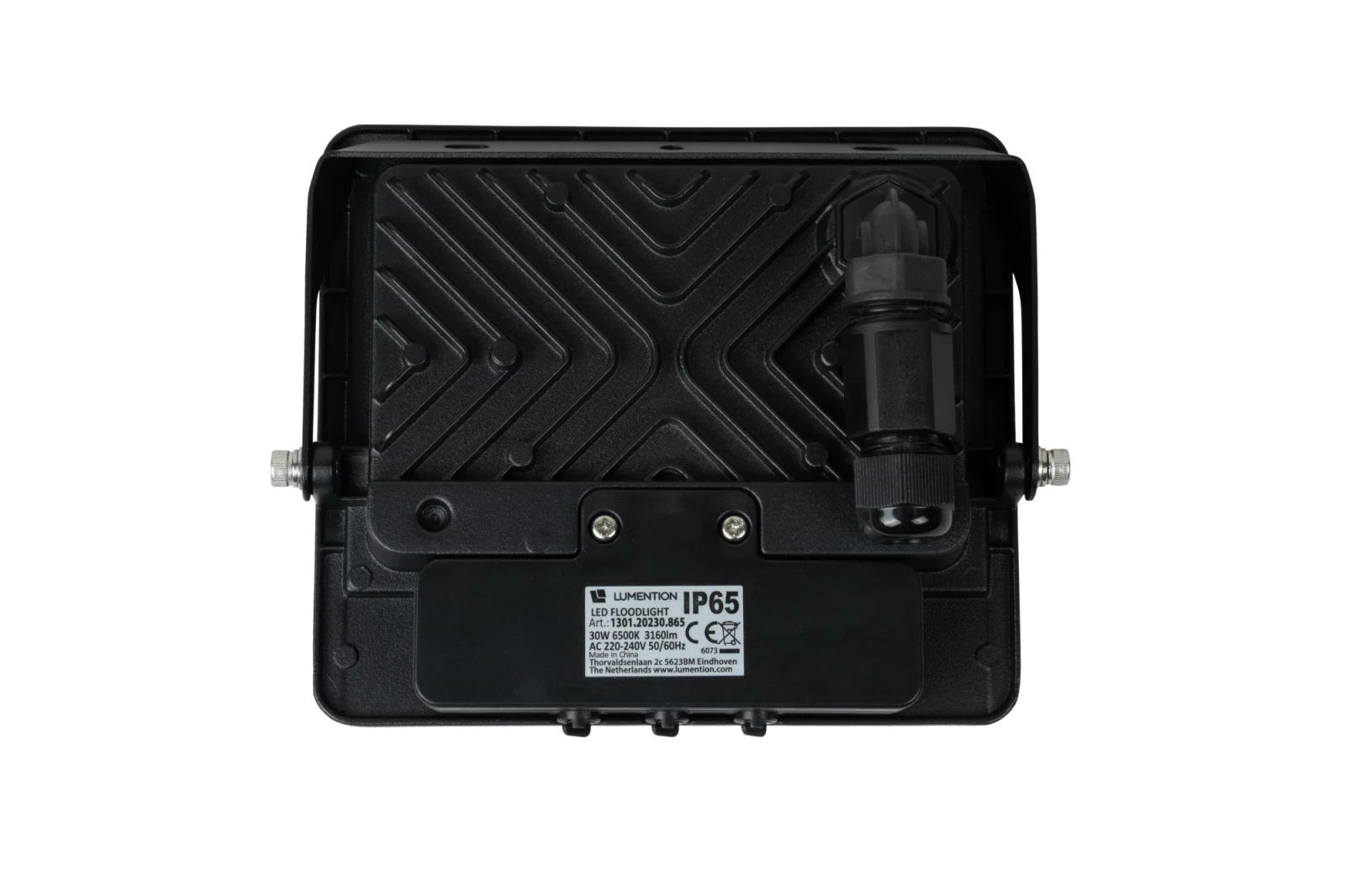 LED Breedstraler met Bewegingssensor, 30W, 3000K, IP65, Zwart