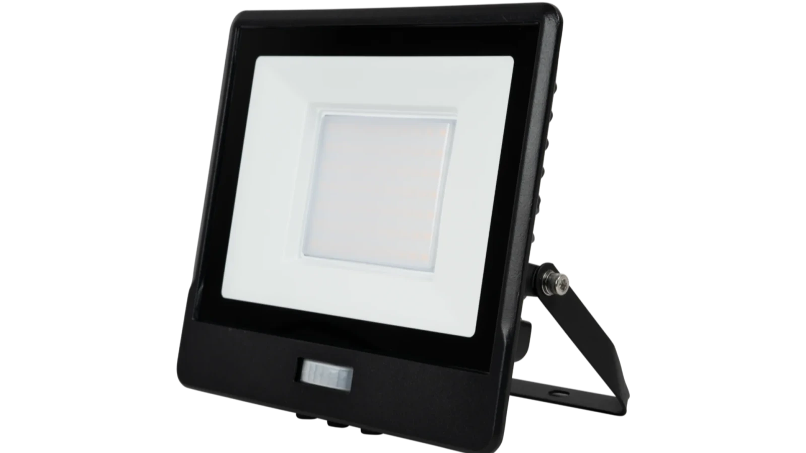 LED Breedstraler met Bewegingssensor, 50W, 3000K, IP65, Zwart