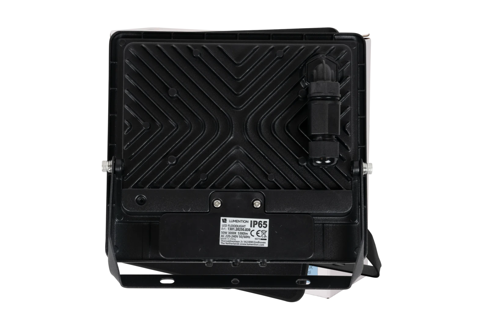 LED Breedstraler met Bewegingssensor, 50W, 6500K, IP65, Zwart