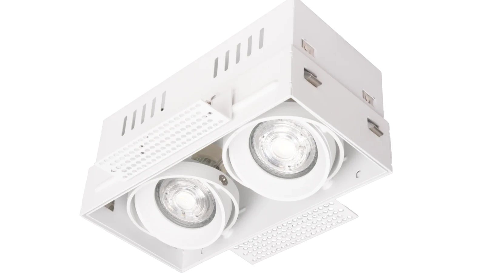 Inbouw Trimless Fitting, 2xGU10, Wit