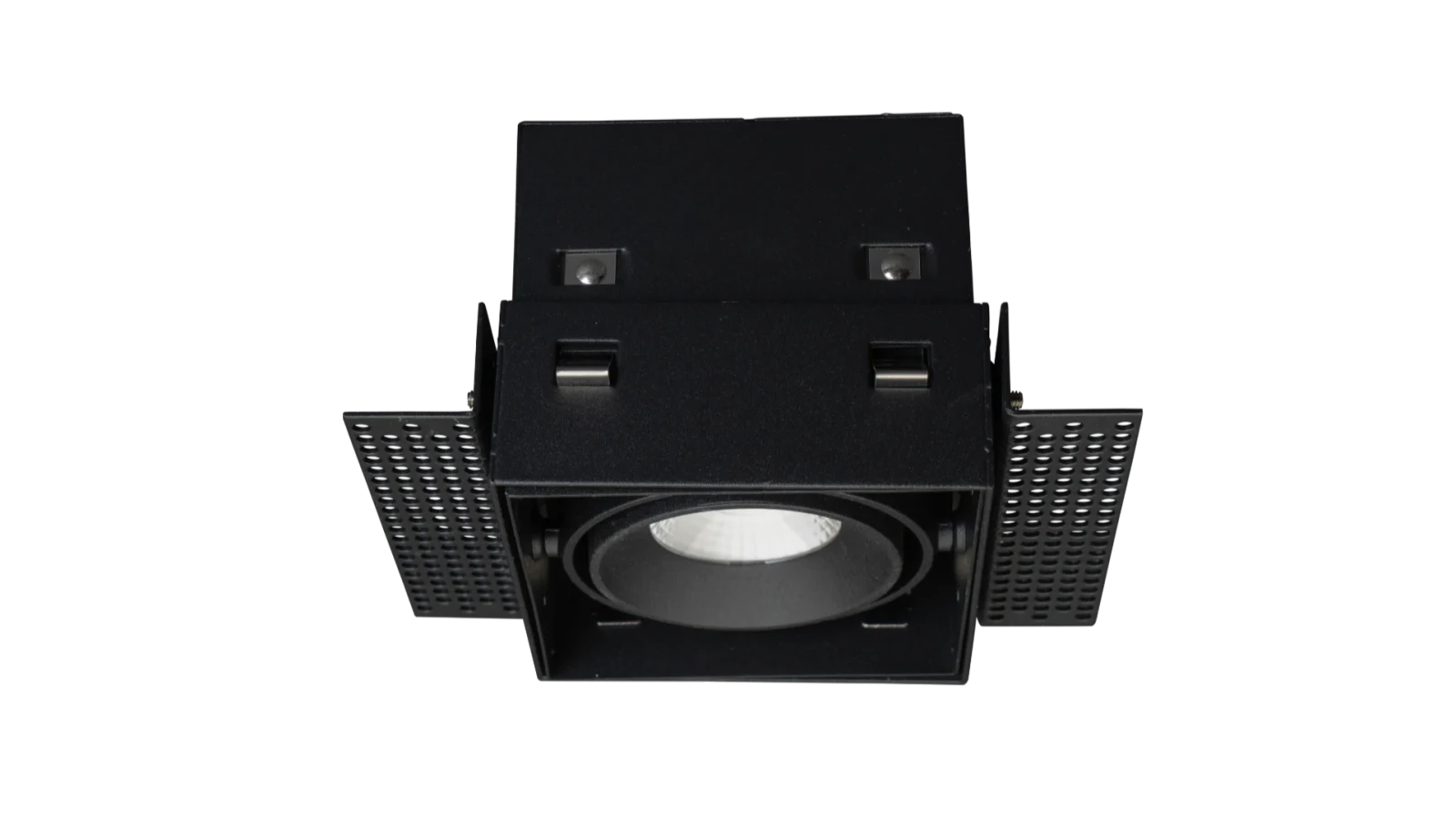 LED Inbouw Trimless Downlight, 1x10W, 2700K, Zwart, Fase Dimbaar