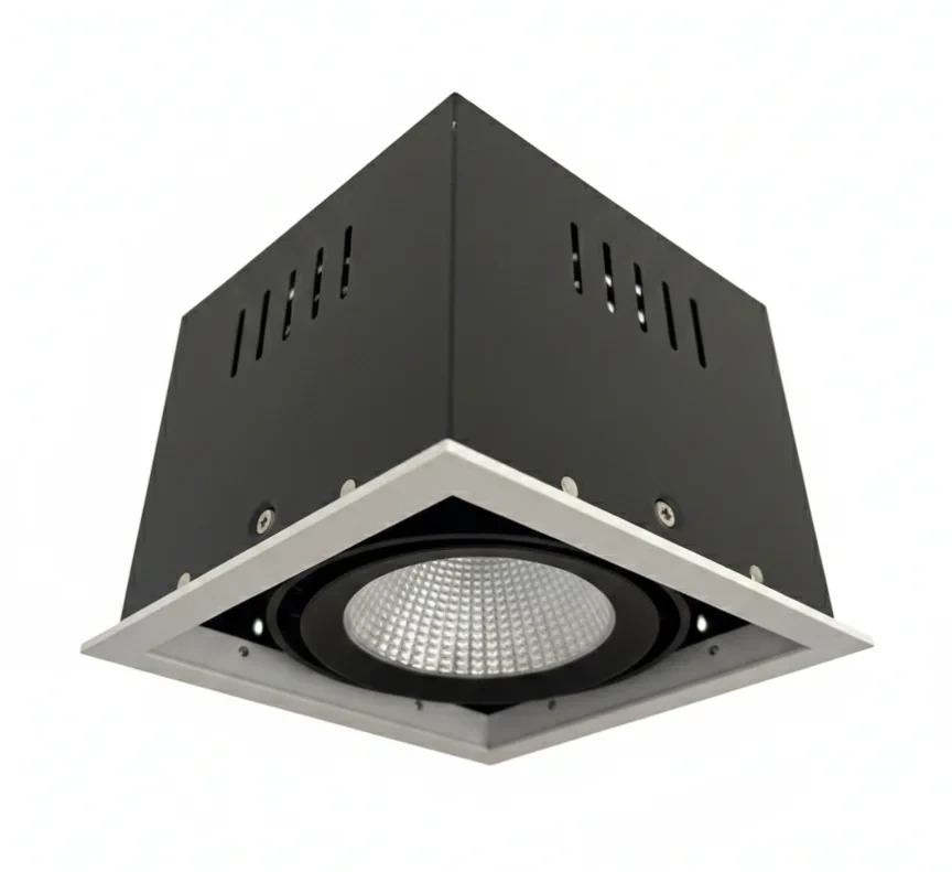 LED Inbouw Downlight, 1x30W, 3000K, Zwart