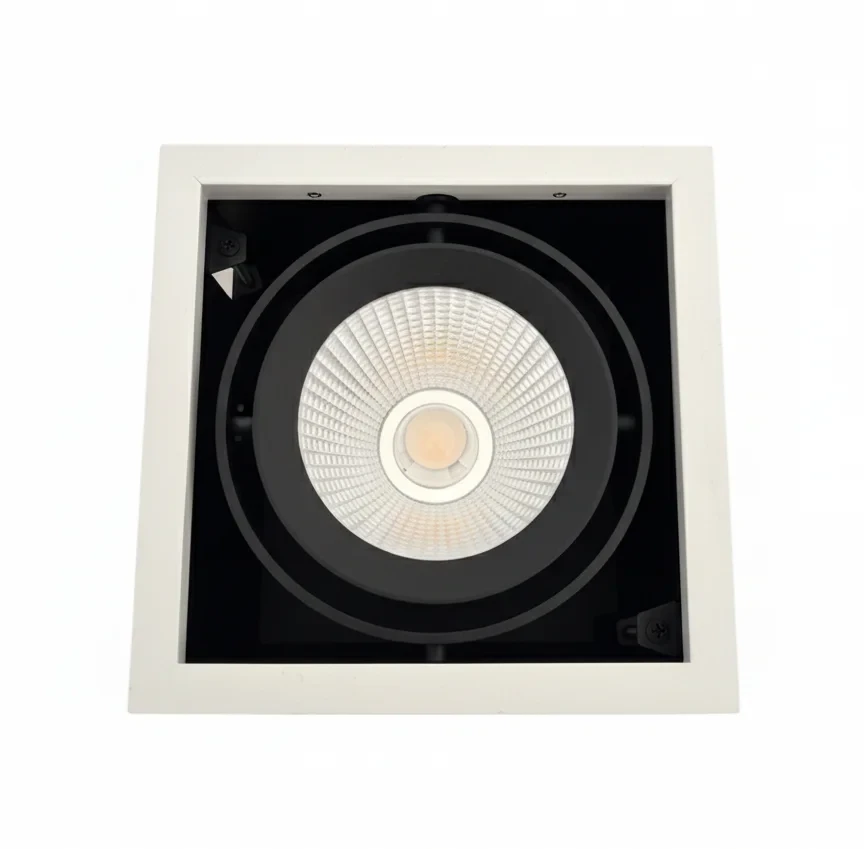 LED Inbouw Downlight, 1x30W, 3000K, Zwart