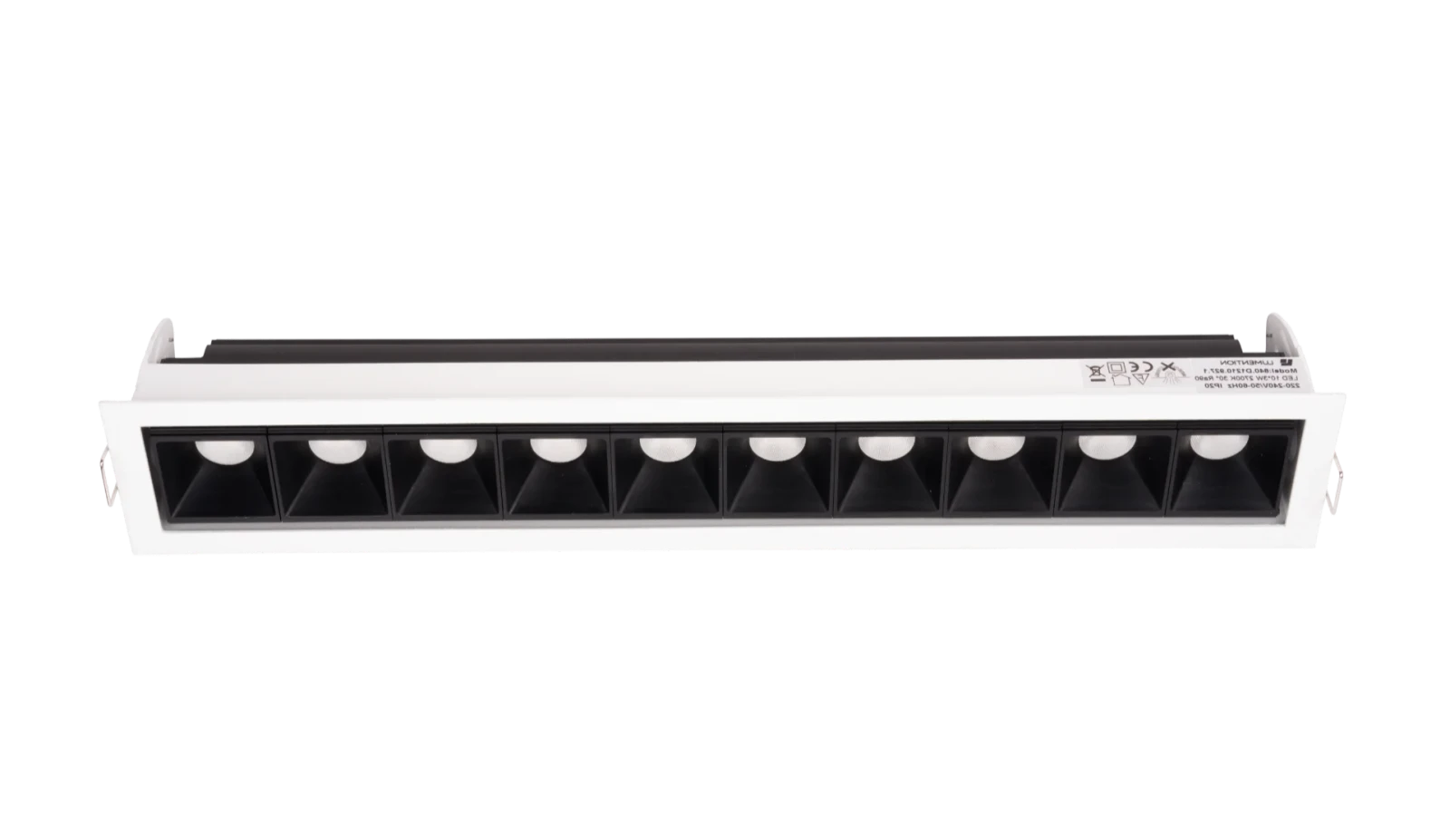 LED Inbouw Linear Downlight, 10x3W, 2700K, Wit