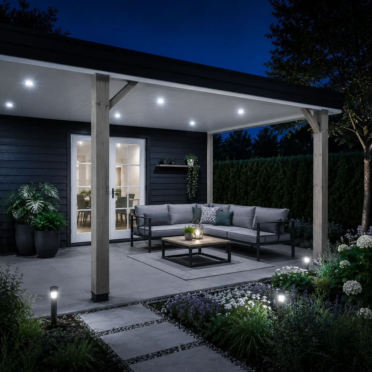 LED Verandaspot, 1W, 6500K, Aluminium