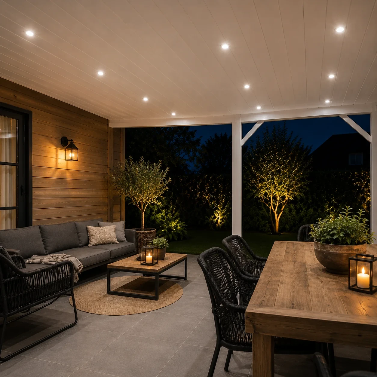 LED Verandaspot, 3W, 6500K, Aluminium