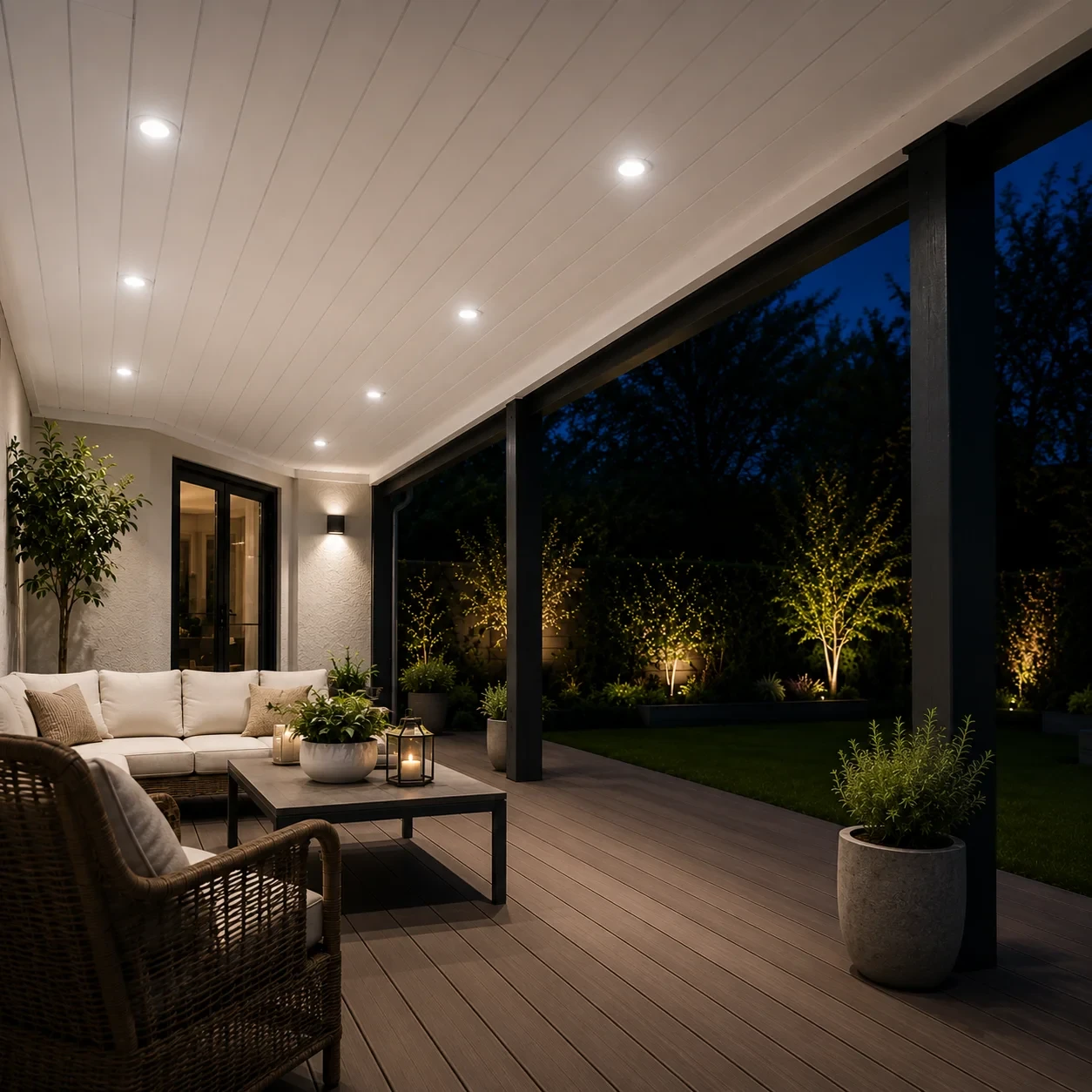 LED Verandaspot, 3W, 6500K, Aluminium