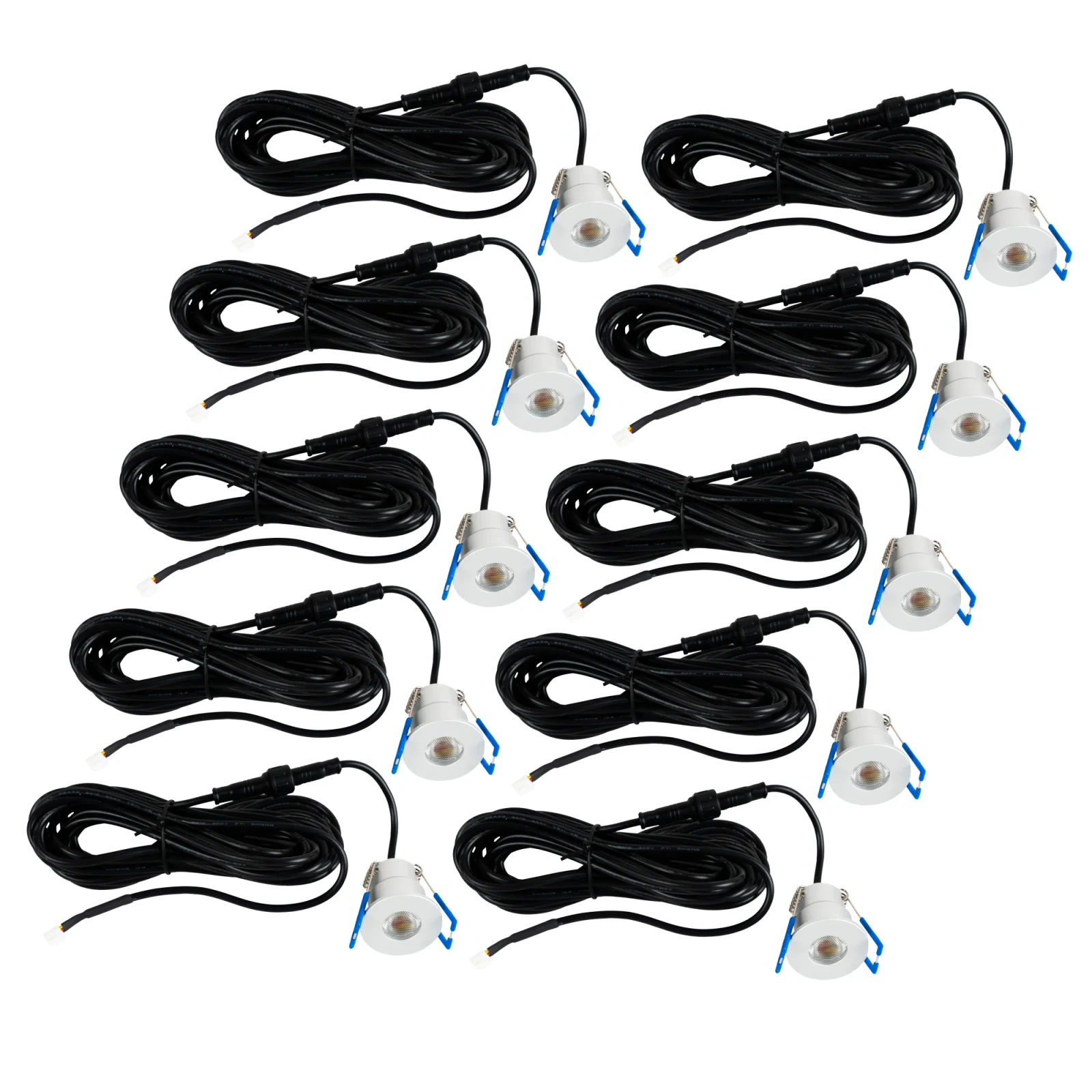 LED Verandaspot Set, 10x3W, CCT, IP65, Dimbaar, Aluminium, Inclusief Trafo
