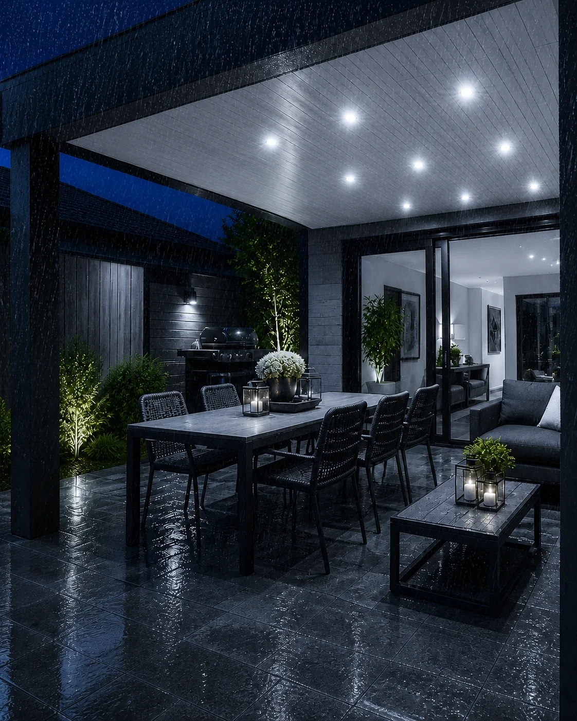 LED Verandaspot Set, 10x3W, 6500K, IP65, Dimbaar, Inclusief Trafo