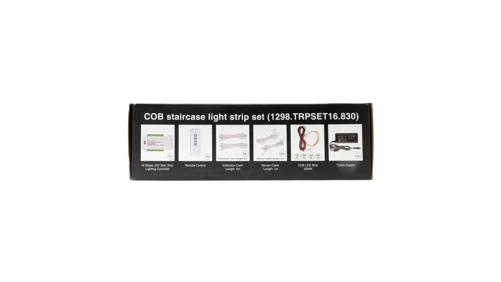 LED Trapverlichting met sensor, 16 Stappen, 3000K - trapset
