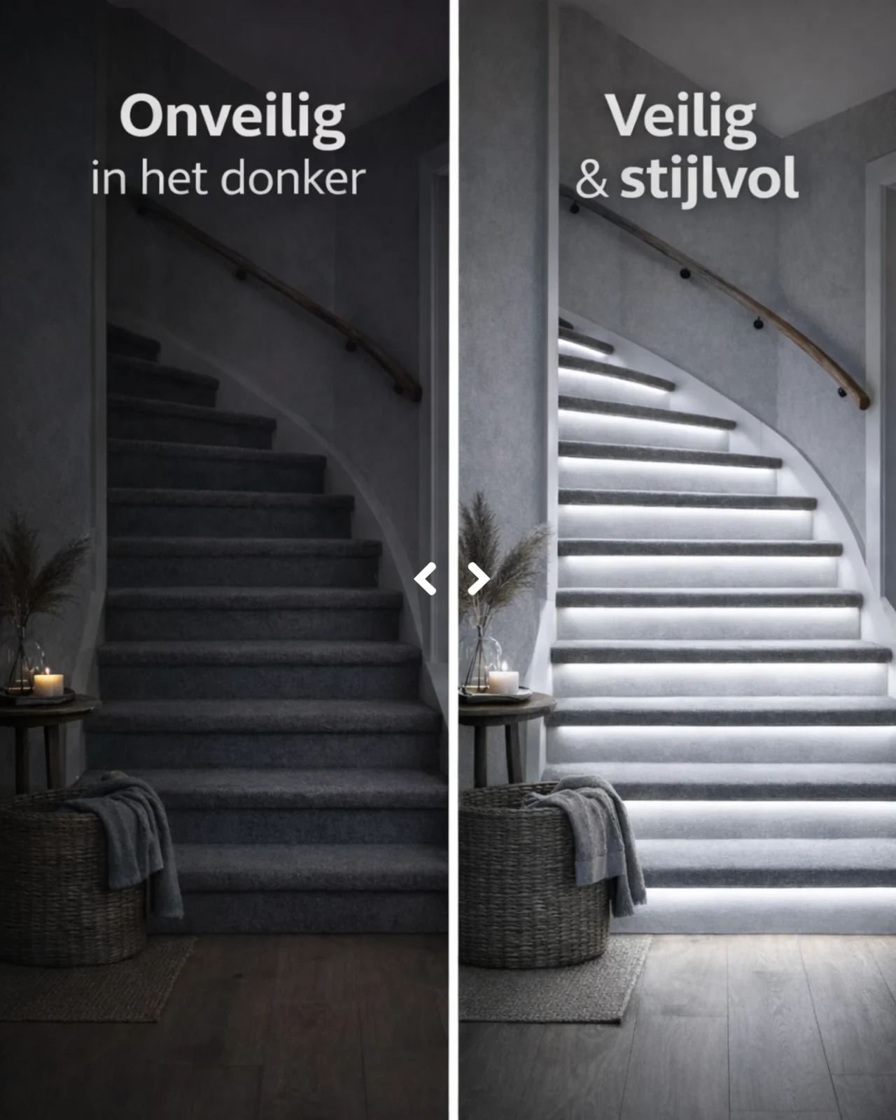 LED Trapverlichting met sensor, 16 Stappen, 4000K
