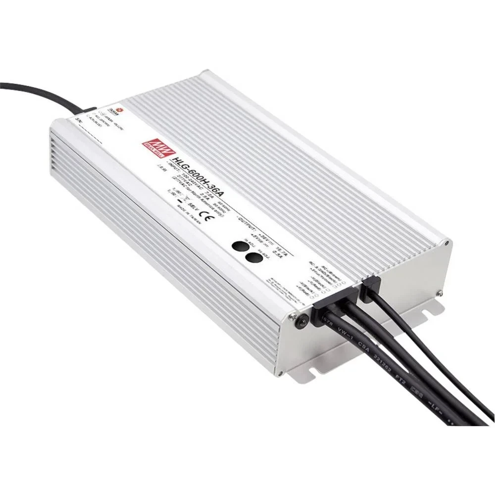 MEAN WELL Inbouwnetvoeding, 24Vdc, 25A, 600W, 3-in-1 Dimming