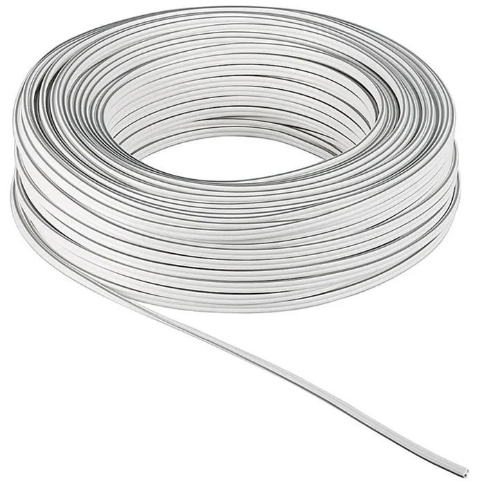 Luidsprekerkabel, 100m, 0.50mm², Wit/Zwart