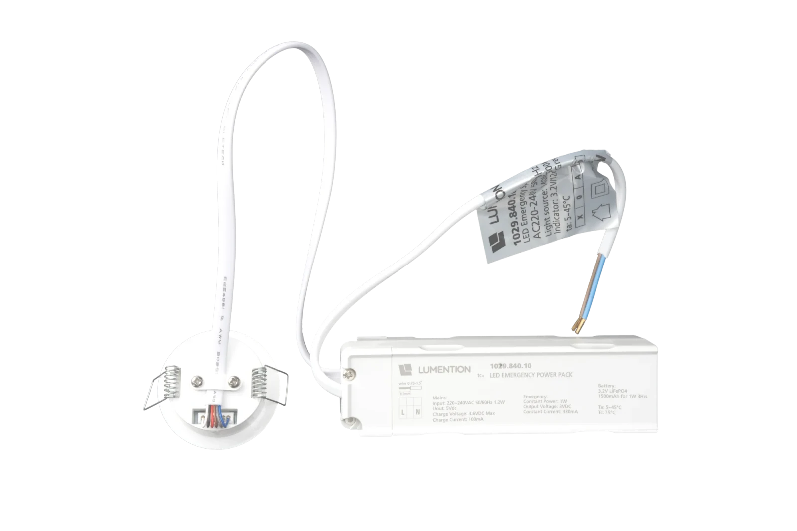 LED Noodverlichting Inbouw Spot, 1.2W, 6500K, IP20