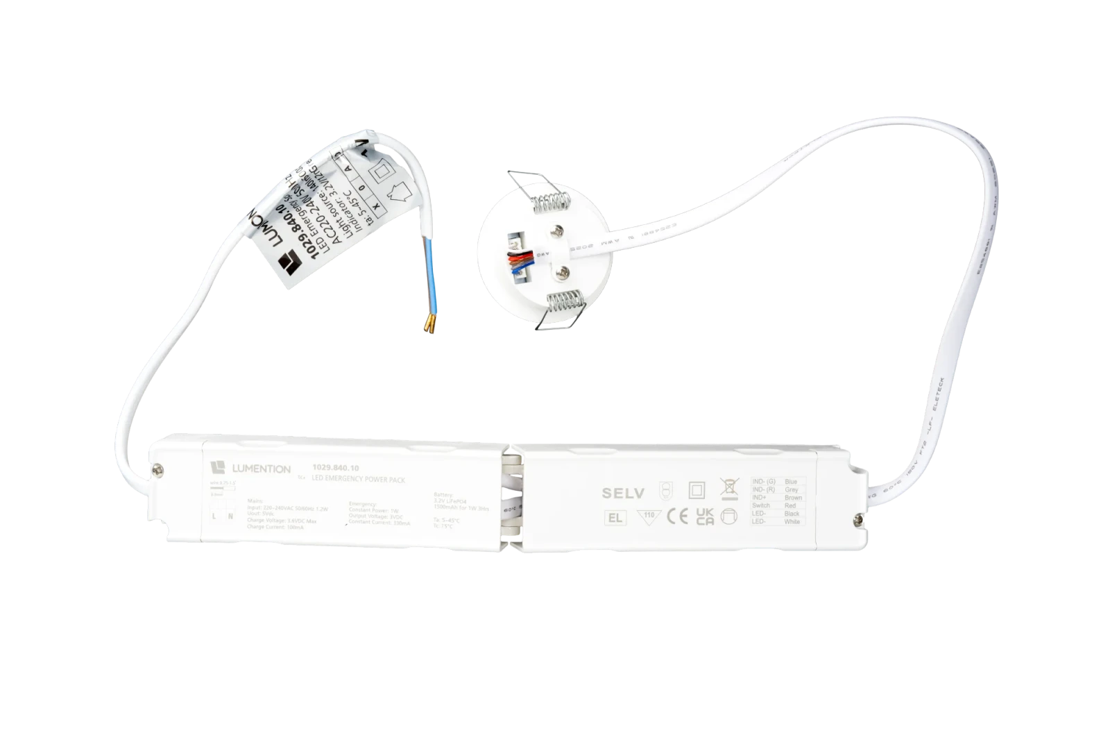 LED Noodverlichting Inbouw Spot, 1.2W, 6500K, IP20