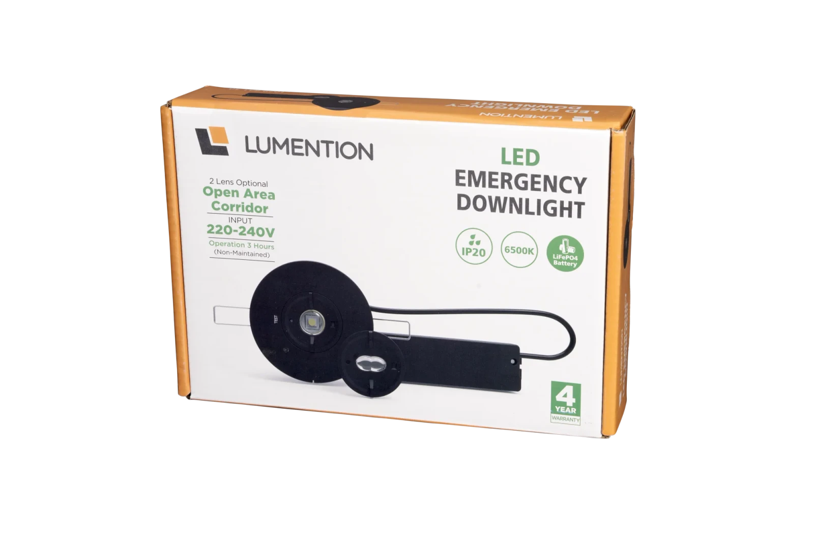 LED Noodverlichting Inbouw Spot, 3W, 6500K, IP20, Zwart