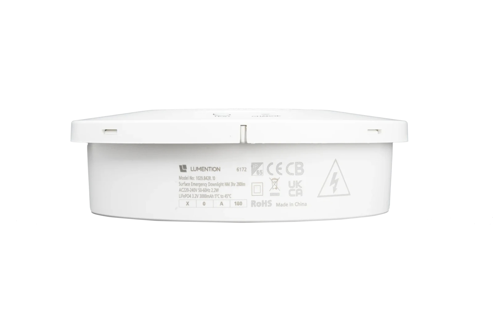 Noodverlichting Surface Rond Spot, 3W, 6500K, IP20, Wit