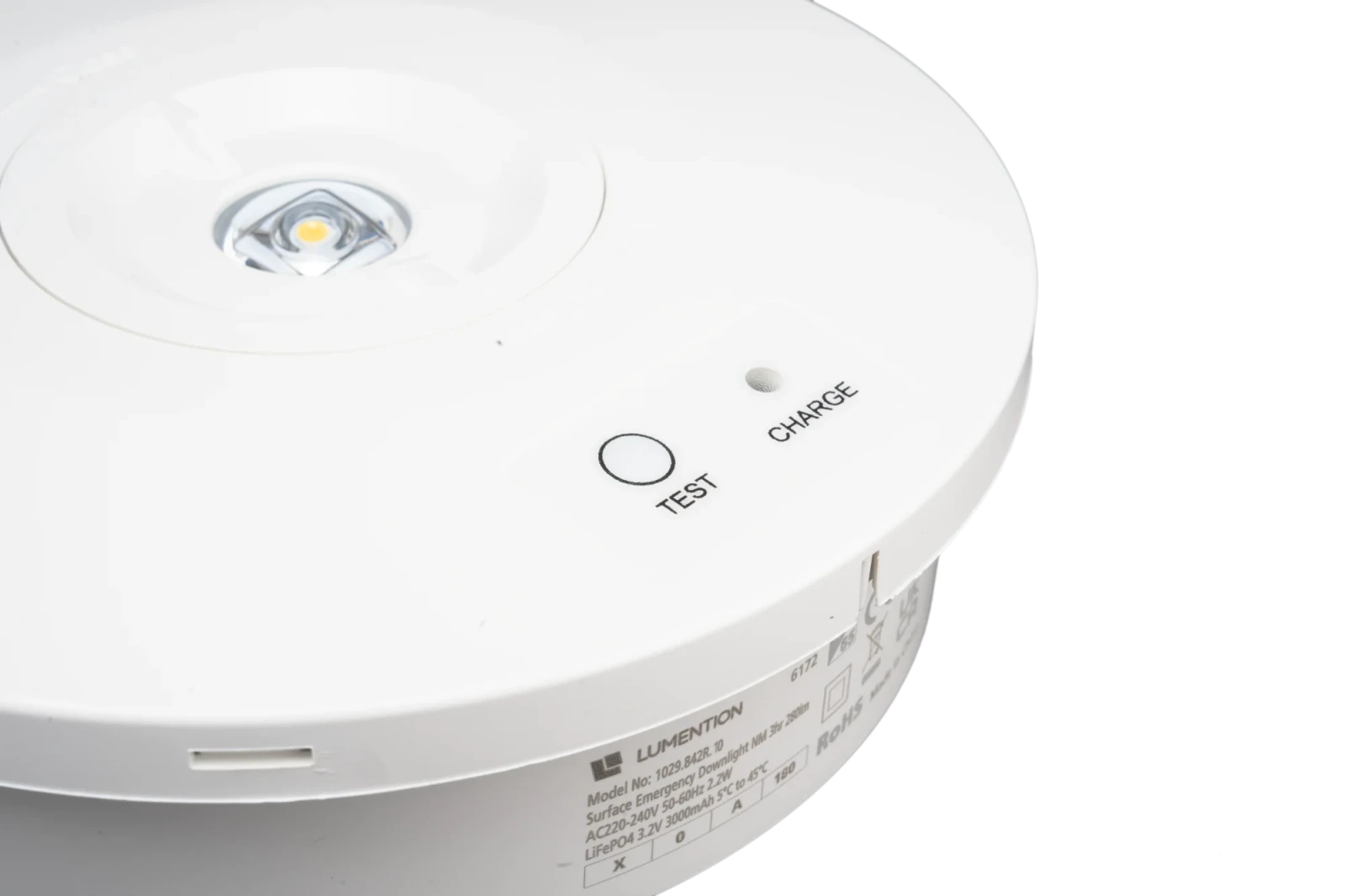 Noodverlichting Surface Rond Spot, 3W, 6500K, IP20, Wit