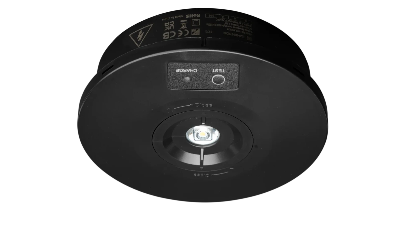 Noodverlichting Surface Rond Spot, 3W, 6500K, IP20, Zwart