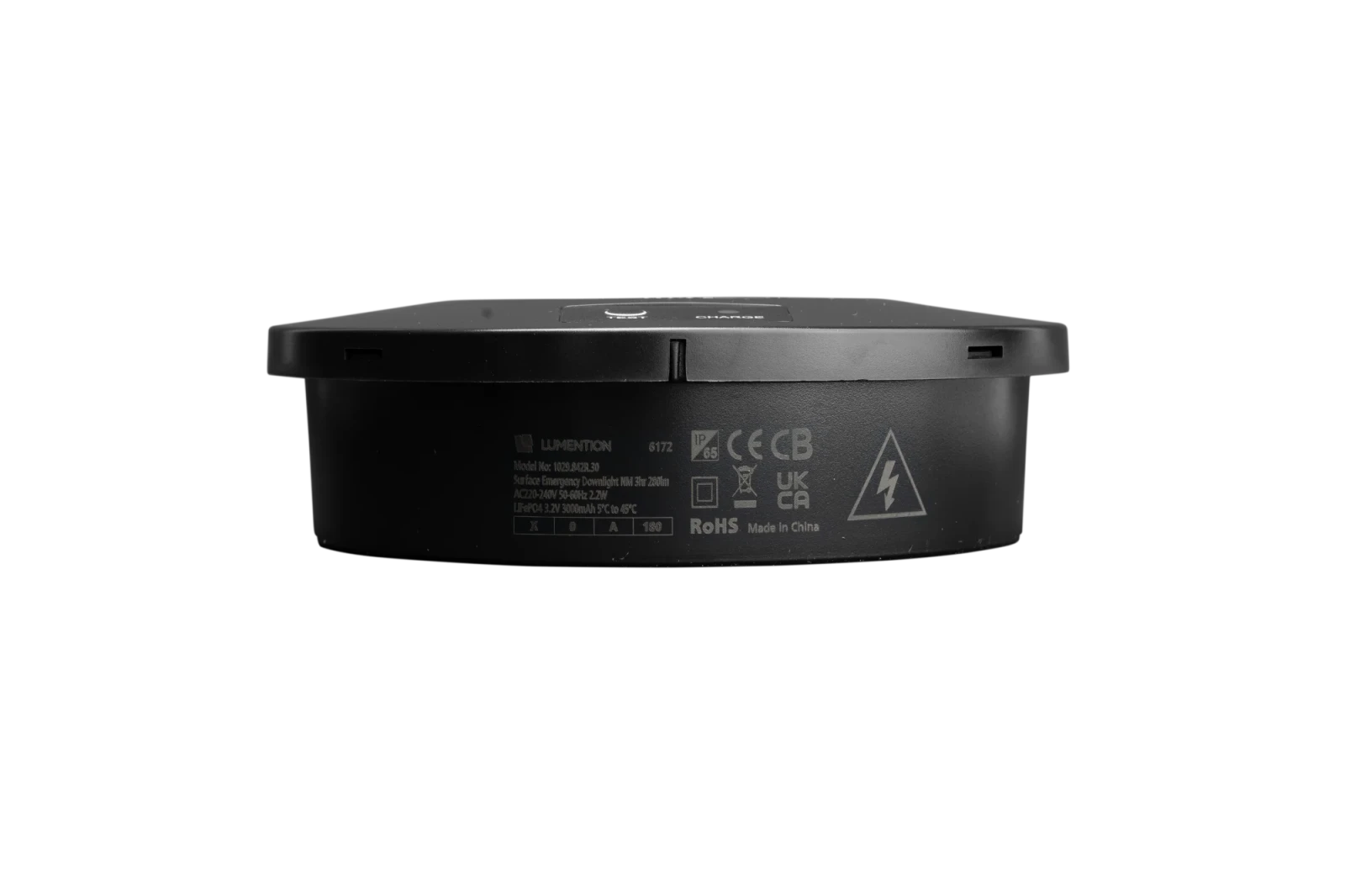 Noodverlichting Surface Rond Spot, 3W, 6500K, IP20, Zwart