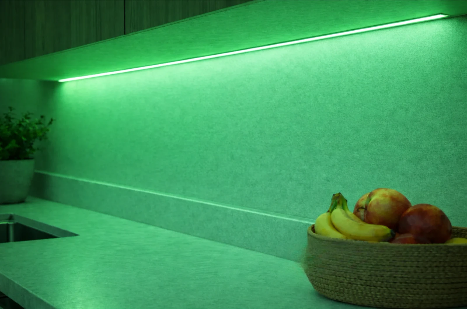 LED strip, 50 meter, Groen, COB Leds, High Voltage, 220V, IP65
