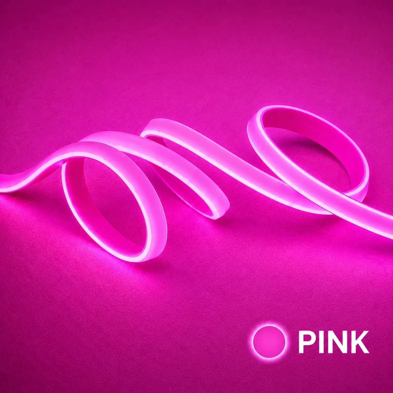 LED strip, 50 meter, Roze, COB Leds, High Voltage, 220V, IP65