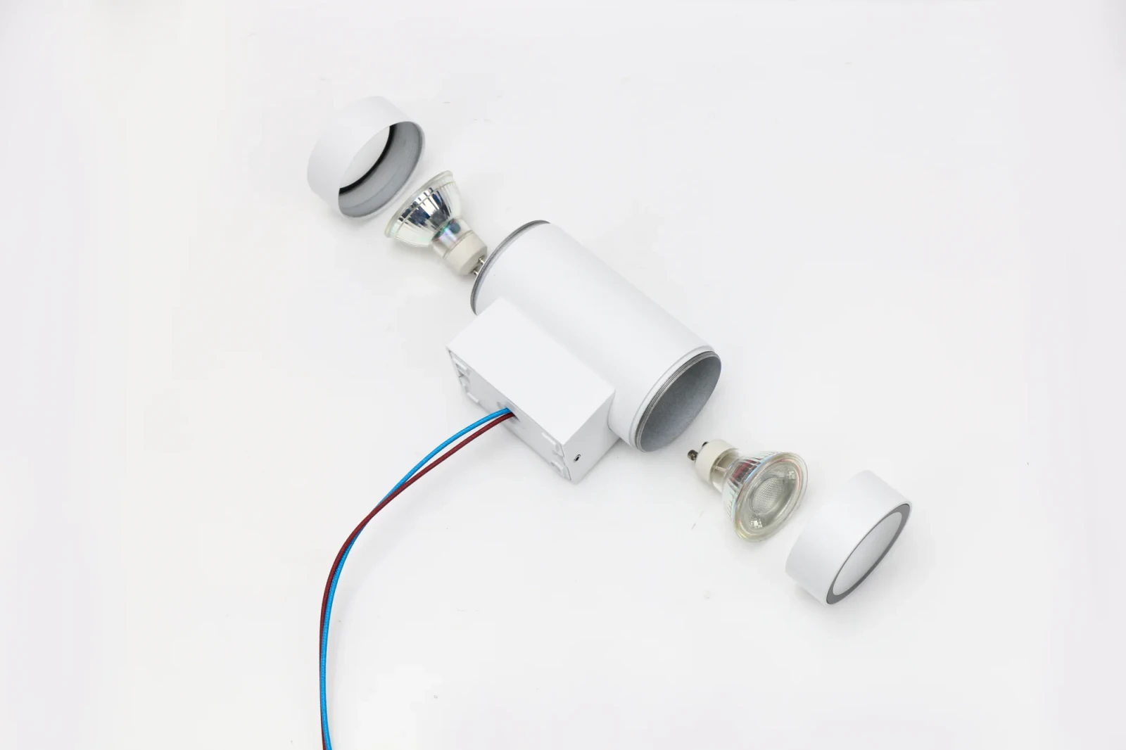 Moderne wandlamp wit, GU10 fitting, Aluminium, IP65