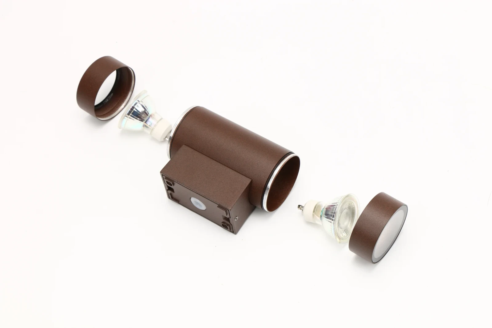 Moderne wandlamp, GU10 fitting, Aluminium, IP65, Corten