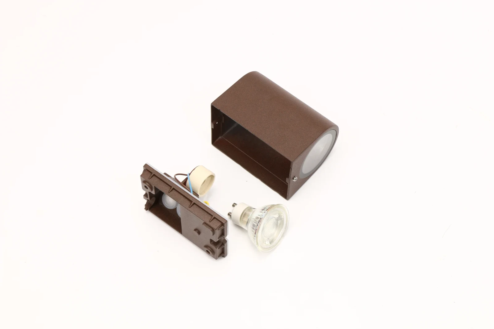 Moderne wandlamp, GU10 fitting, Aluminium, IP65, Corten