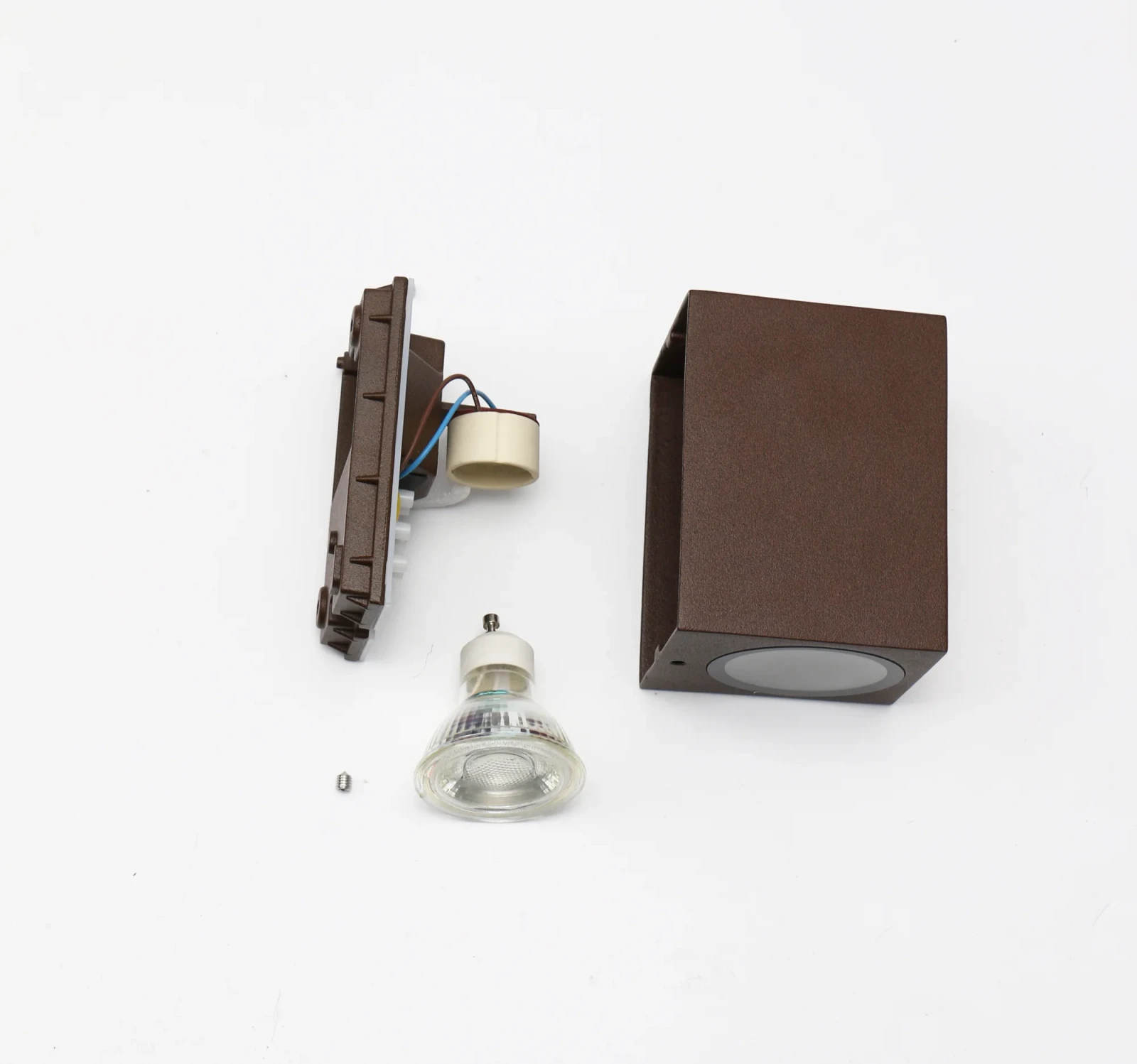 Moderne wandlamp, GU10 fitting, Aluminium, IP65, Corten