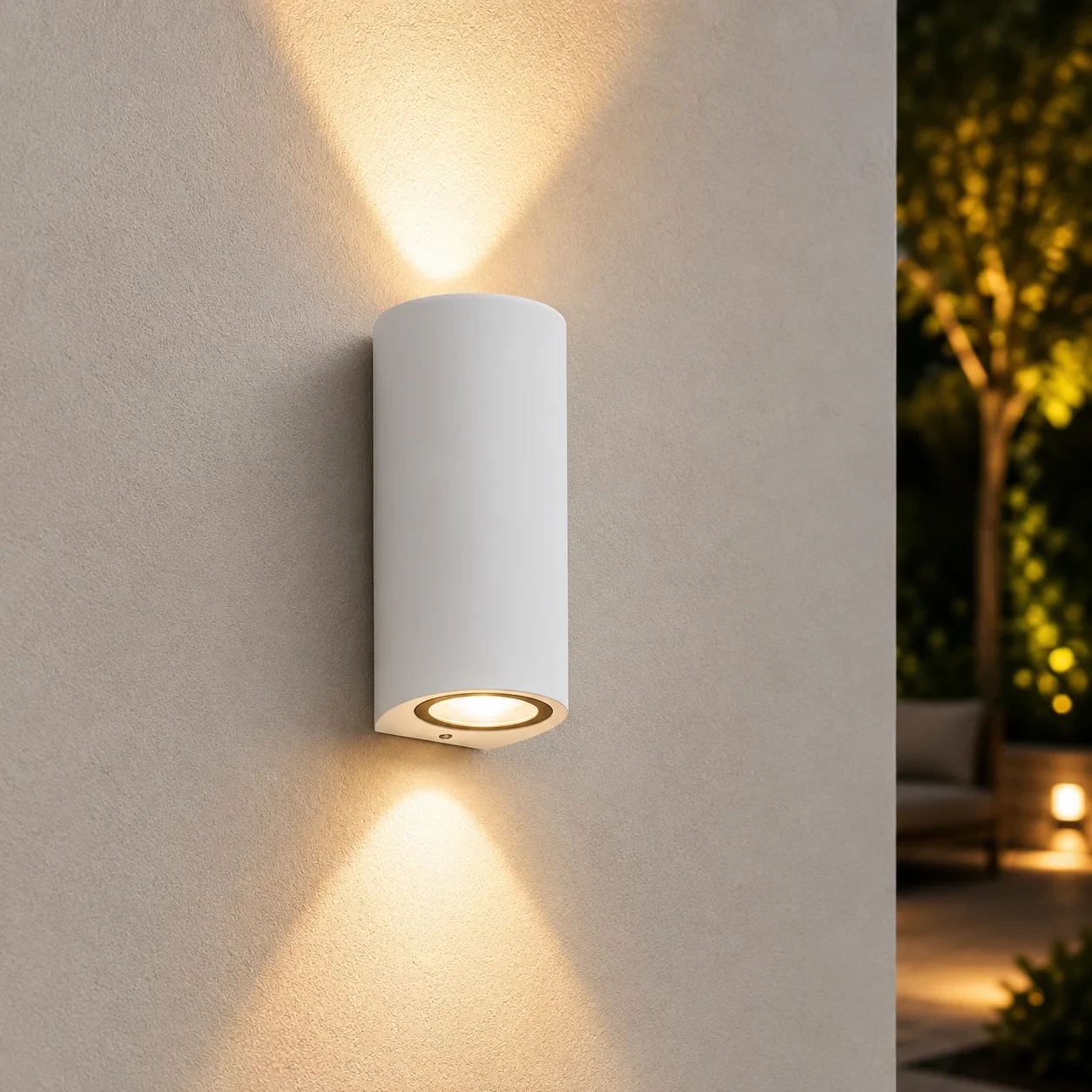 Moderne wandlamp wit, GU10 fitting, Aluminium, IP65