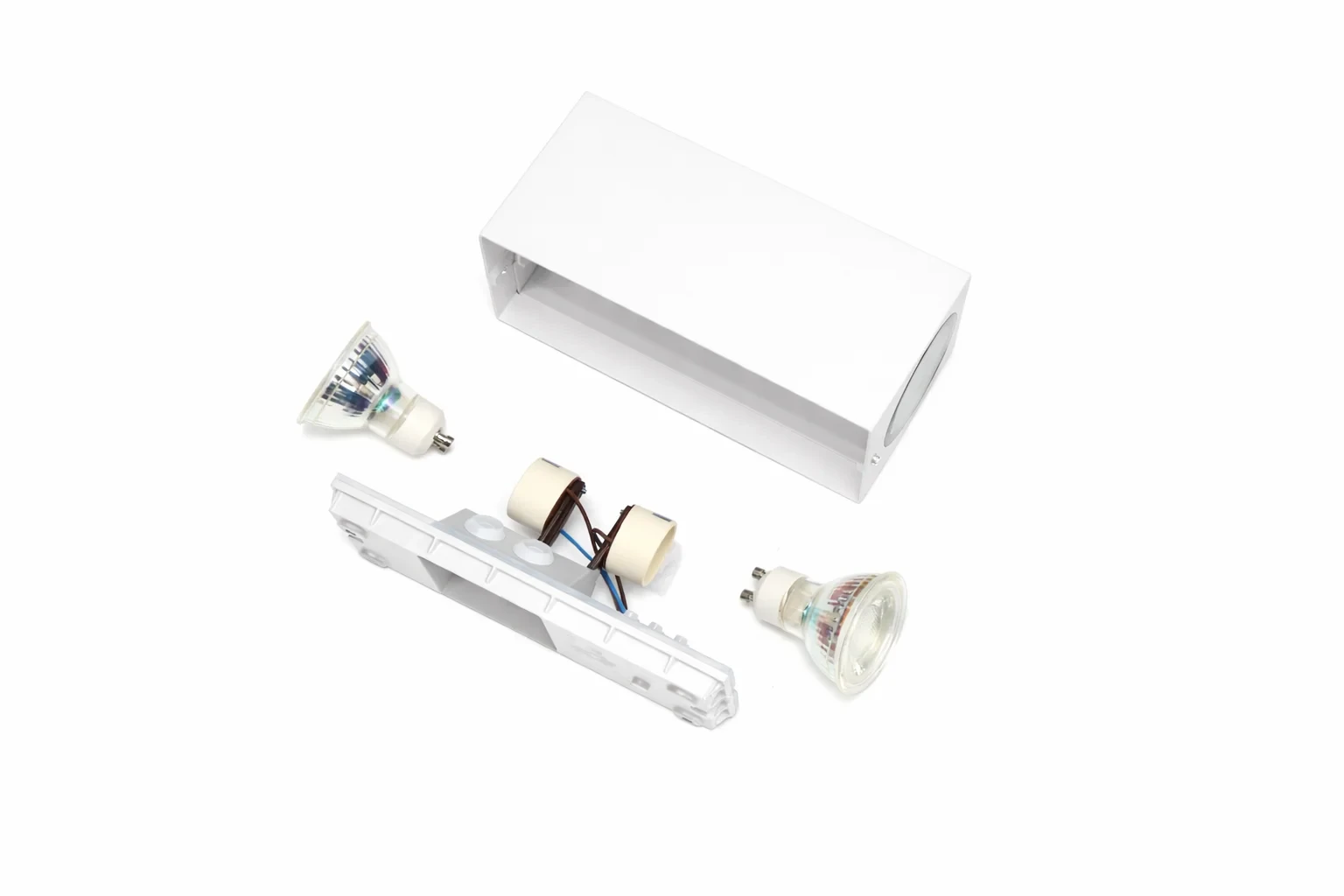 Moderne wandlamp, GU10 fitting, Aluminium, IP65, Wit