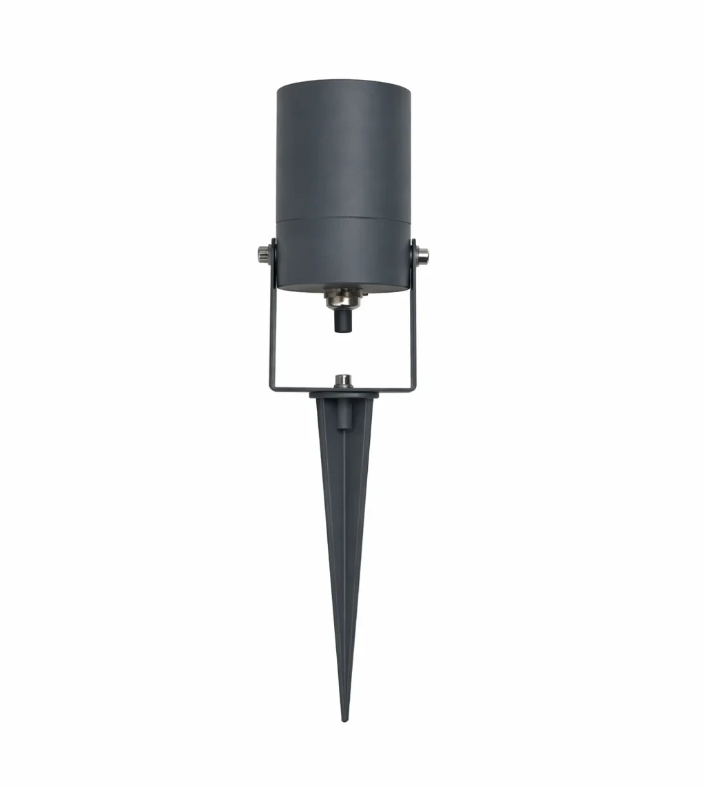 Buitenlamp prikspot, GU10 fitting, Aluminium, IP65, Donkergrijs