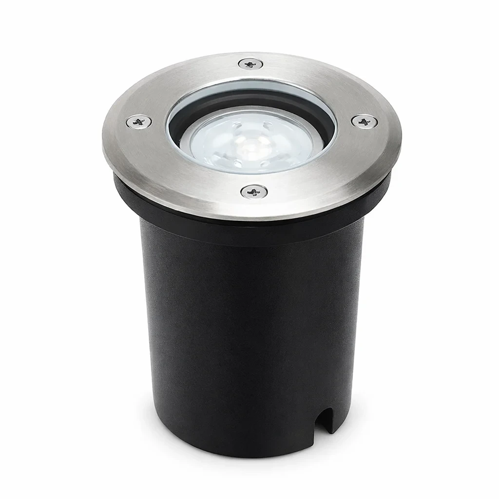 Inbouw grondspot, GU10 fitting, Aluminium, IP67, RVS
