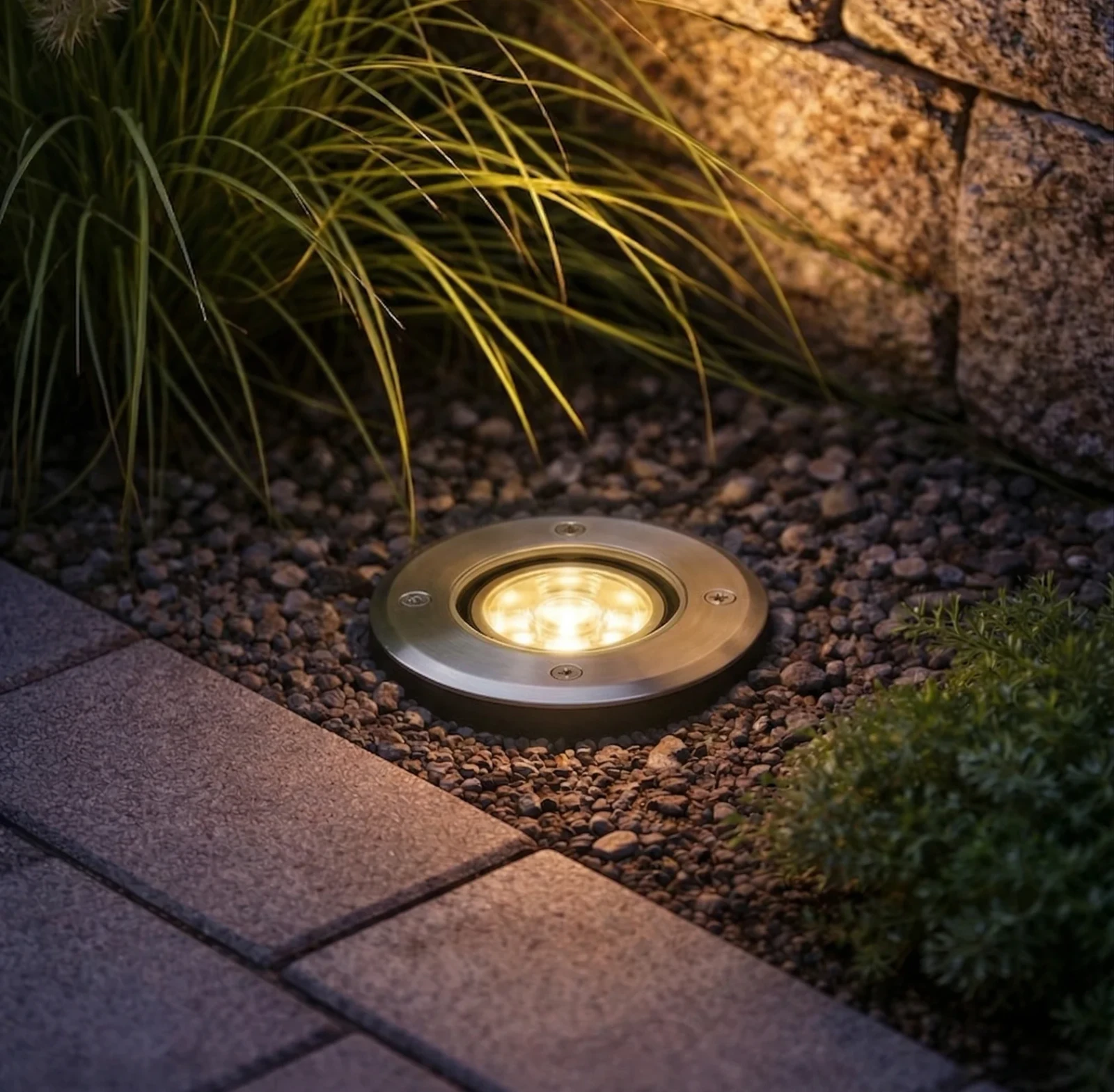 Inbouw grondspot, GU10 fitting, Aluminium, IP67, RVS