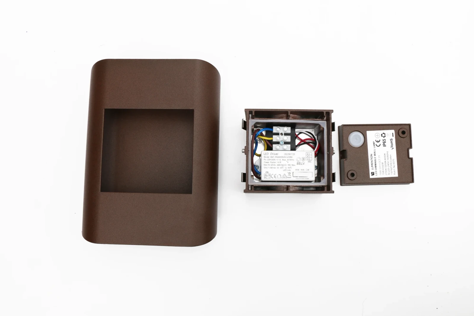 Moderne wandlamp corten, 2x5W, CCT, Aluminium, IP65