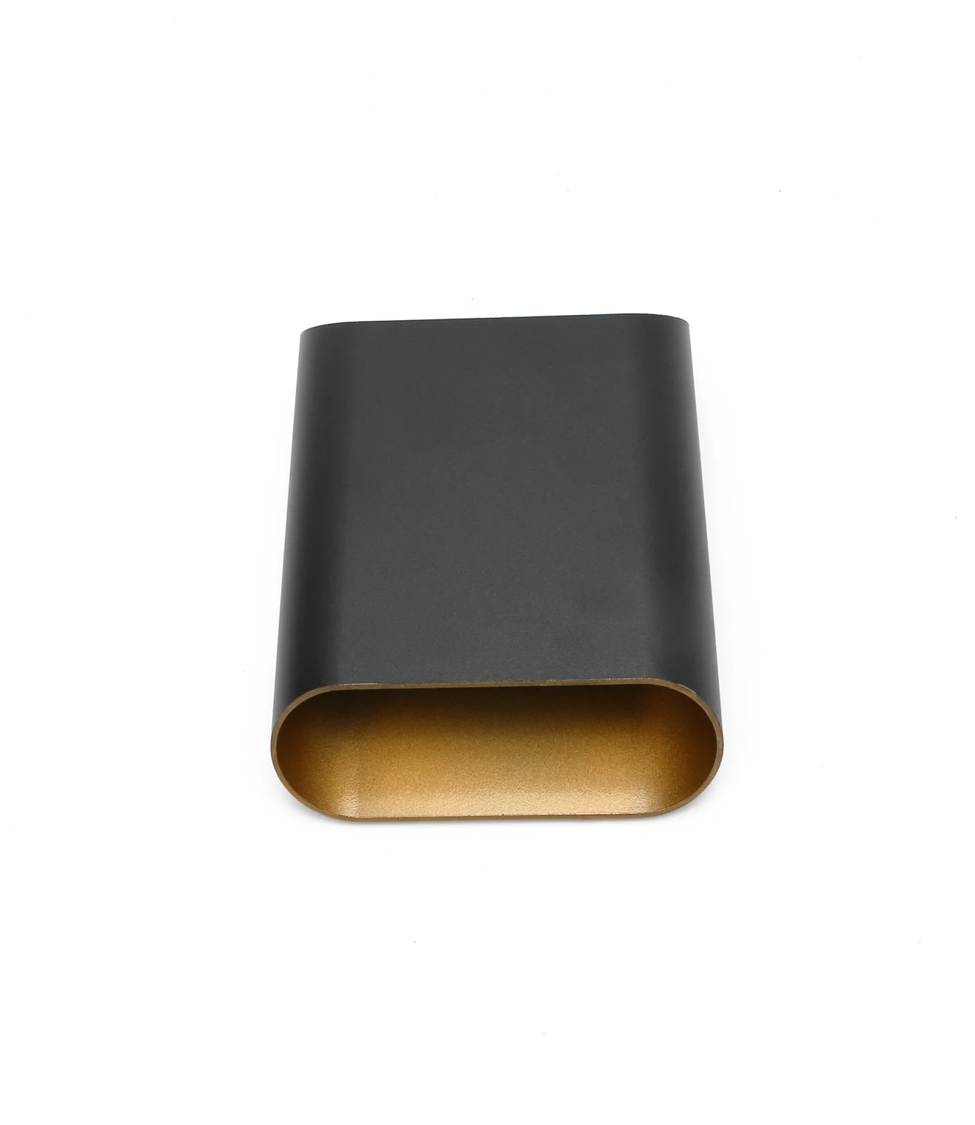 Moderne wandlamp zwart, 2x5W, CCT, Aluminium, IP65, Zwart-goud binnen