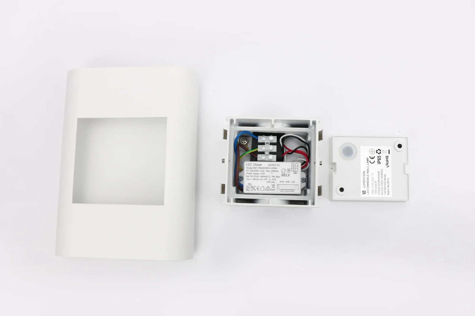 Moderne wandlamp wit, 2x5W, CCT, Aluminium, IP65