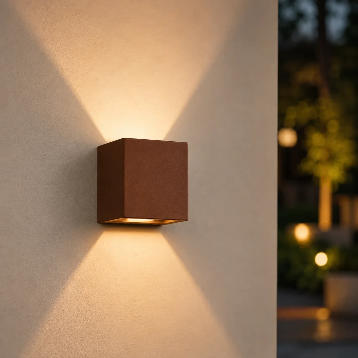 Moderne wandlamp corten, 7W, CCT, Aluminium, IP65