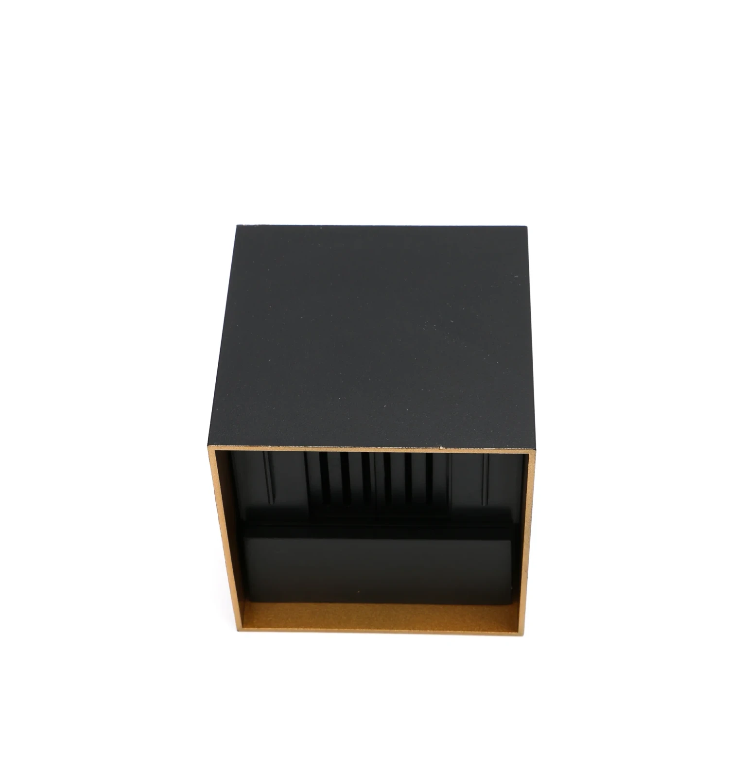 Moderne wandlamp zwart, LED, 7W, CCT, Aluminium, IP65, goud binnen