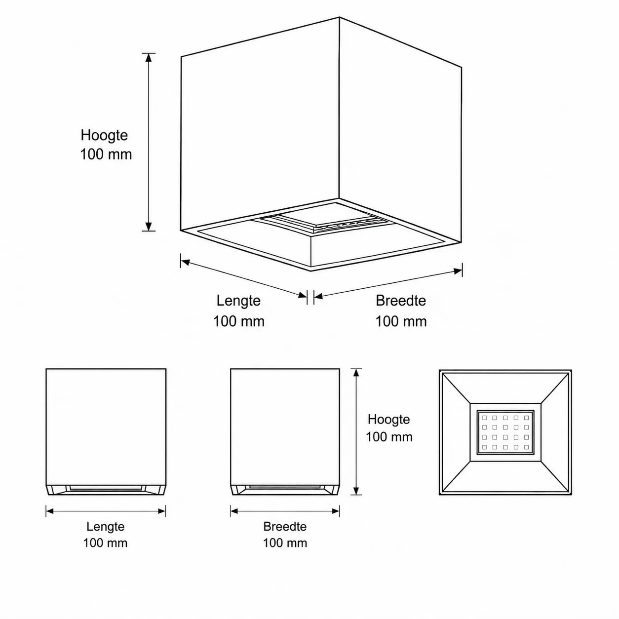 Wandlamp smart zwart, 7W, RGBCW, Aluminium, IP65