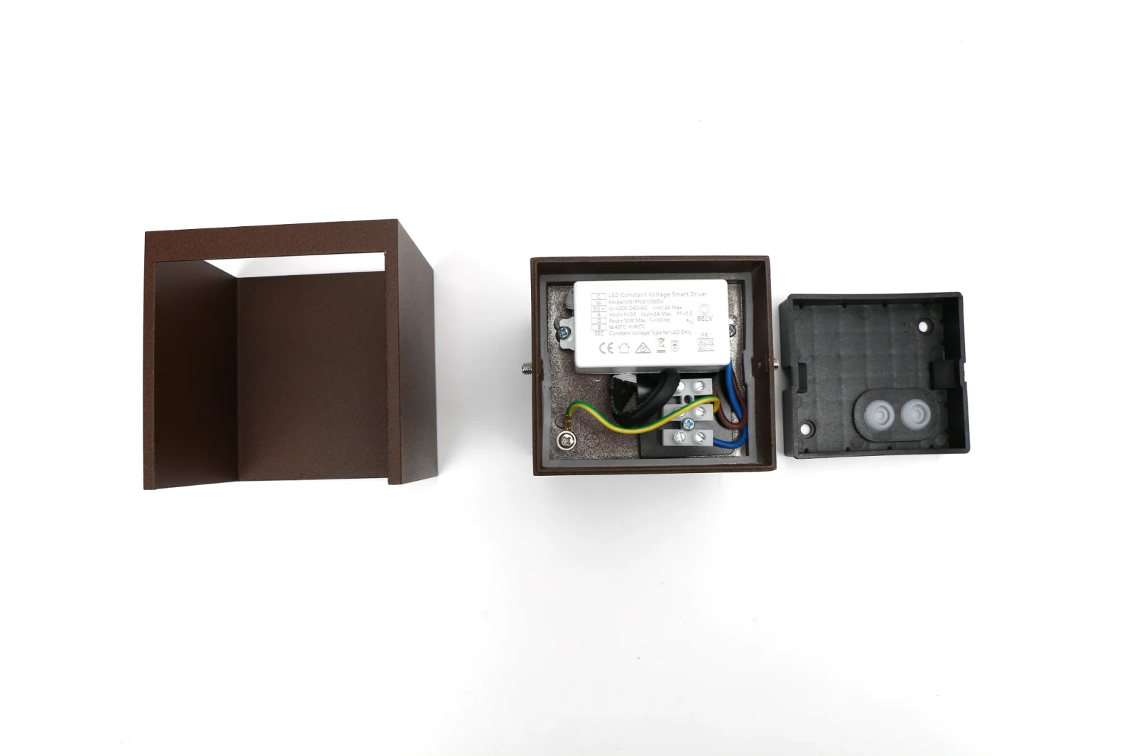 Wandlamp smart corten, 7W, RGBCW, Aluminium, IP65