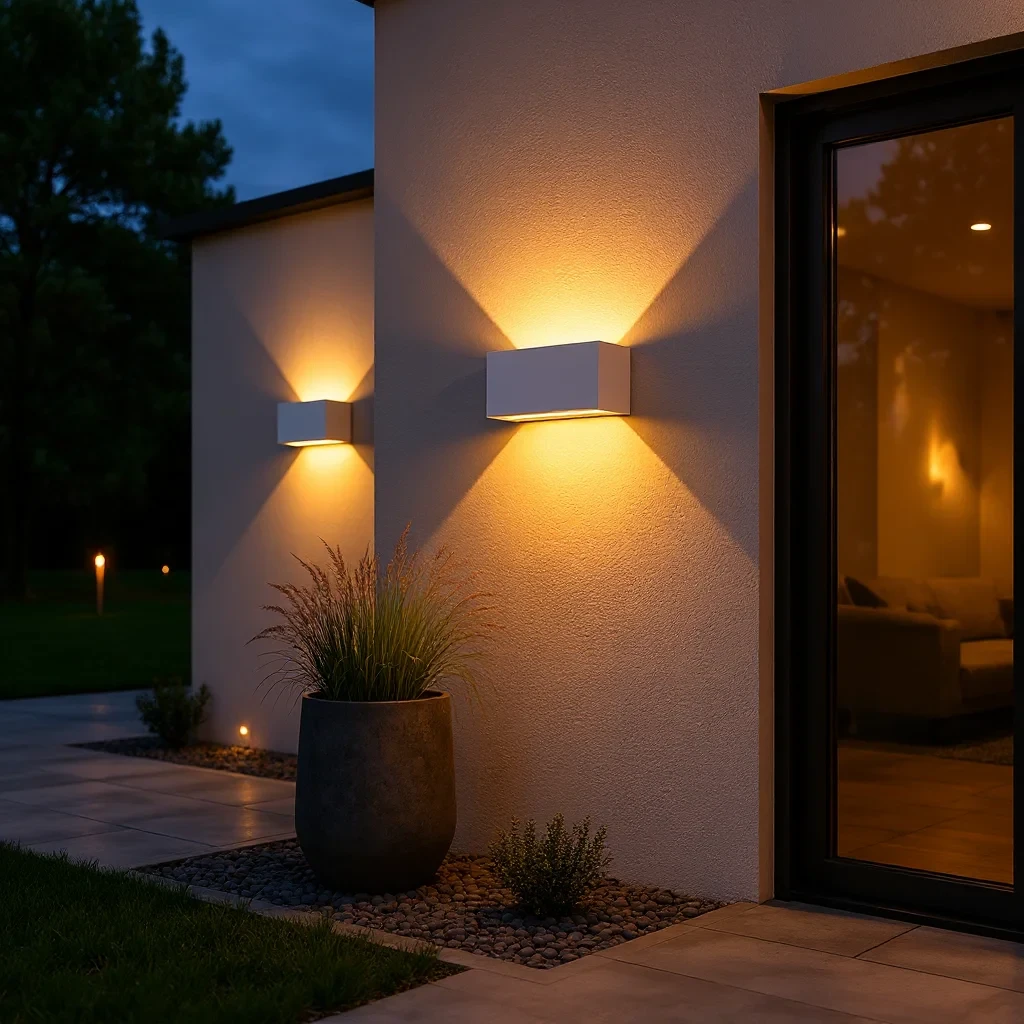 Moderne wandlamp wit, 4x3W, CCT, Aluminium, IP65
