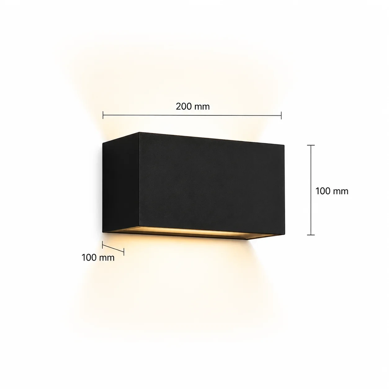 Moderne wandlamp zwart, 4x3W, CCT, Aluminium, IP65